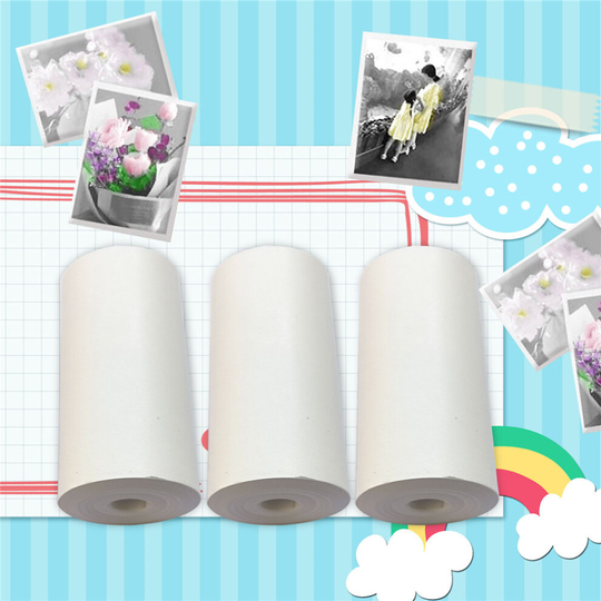 (Thermal paper (3 rolls)) 3.5 Inch Screen Children Instant Print Selfie Camera Gift DIY Photos