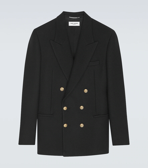 Double-breasted wool blazer
