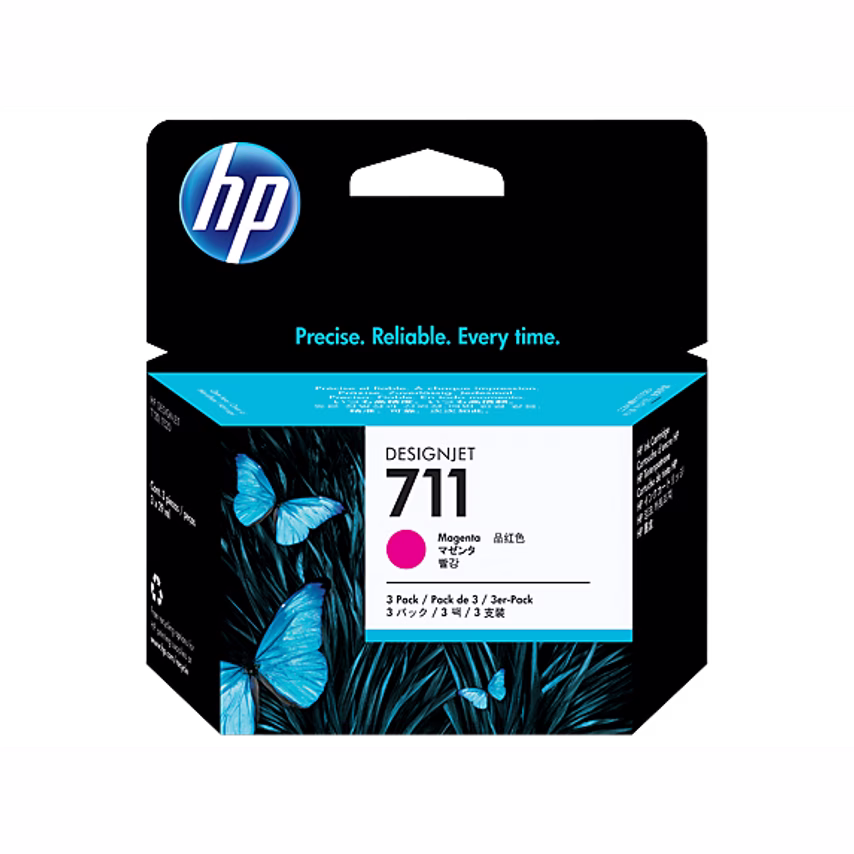 HP HP 711 Magenta Standard Capacity Ink Cartridge 3x 29 ml Multipack - CZ135A
