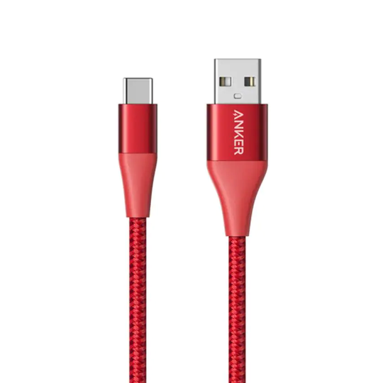 Anker UBC PL II USB A to USB C 3FT Red