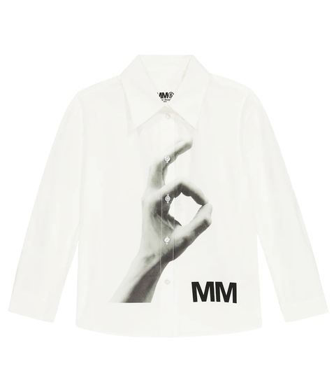 Logo printed cotton shirt