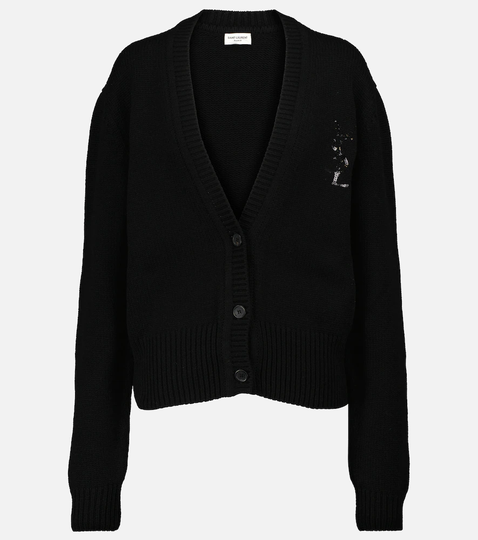 Sequined cashmere cardigan