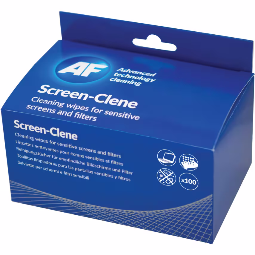 Af ASCS100 Screen-Clene Antistatic Wipes (Pk-100)