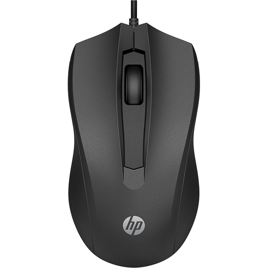 HP 100 Black Wired USB Mouse. Compatible with Windows PC, Notebook