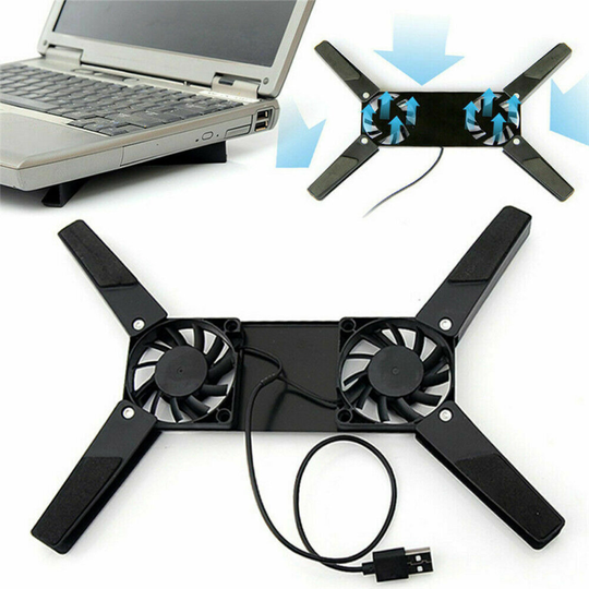 Foldable Cooling Fan Octopus Cooler Pad Quiet Stand Laptop For Notebook