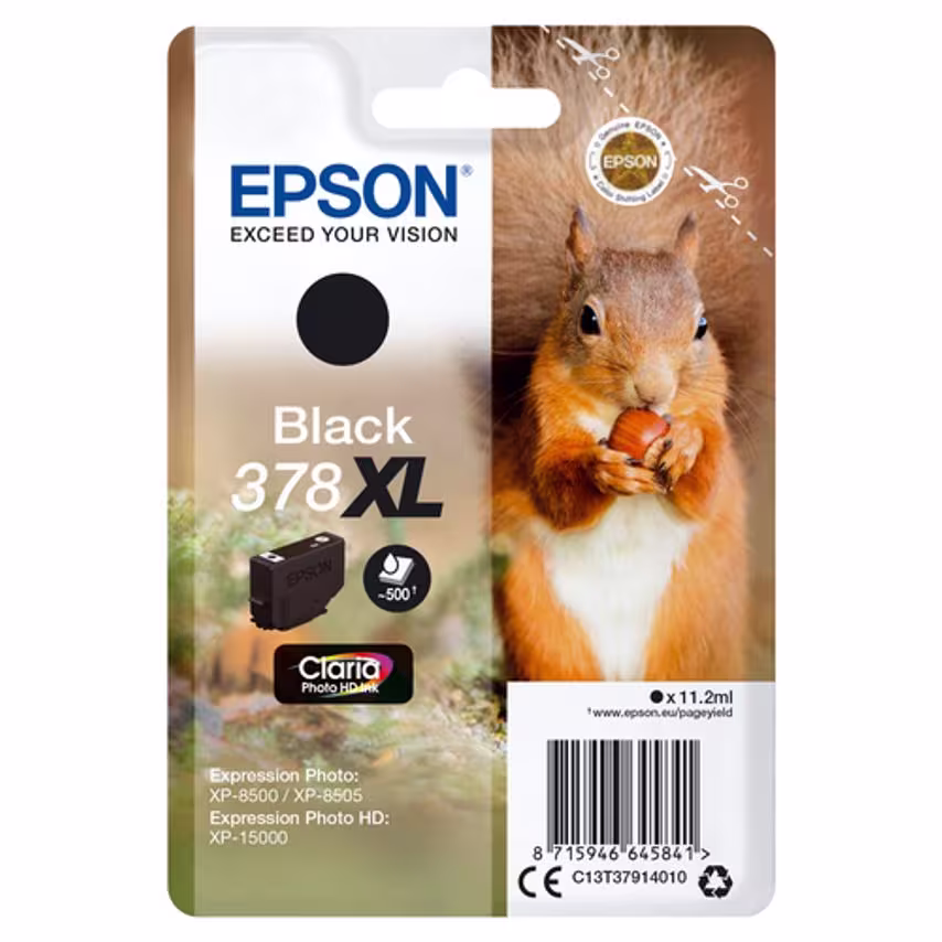 Epson Ink Low Volume Black 378XL Claria Photo HD Ink