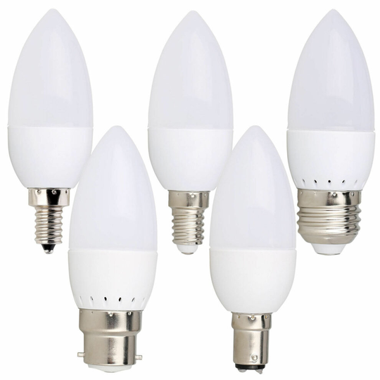 (B15 220V, Cool White 6000-6500K) 3W E27 E14 B22 B15 LED Chandelier Candle Light