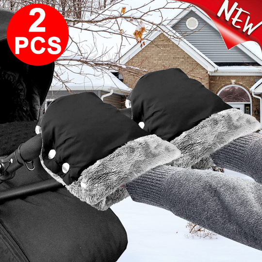 2PCS Winter Pram Warmer Gloves Pushchair Hand Muff Waterproof Stroller