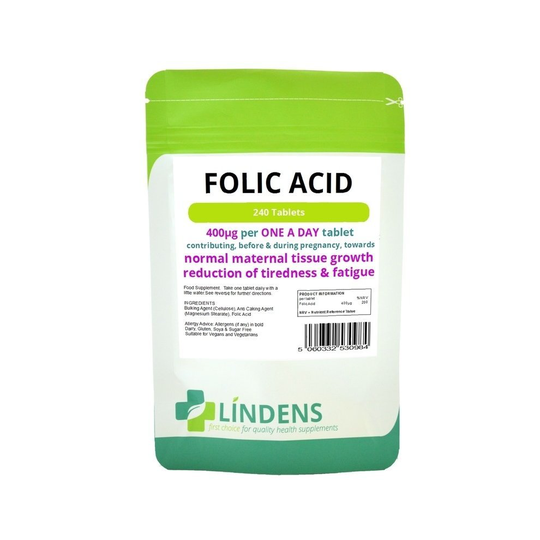 (2 Packs - 480 Tablets) Folic Acid Tablets 240 Tablets, 400mcg - One a Day Folacin Vitamin B9 B-9 B 9