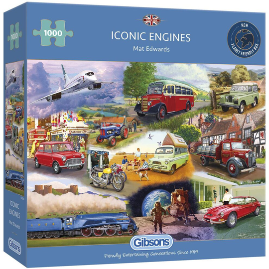 Gibsons Iconic Engines 1000 Piece Jigsaw Puzzle