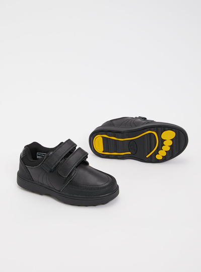 MAGIC FEET Black Leather Micro-Fresh Shoes - 13 Infant