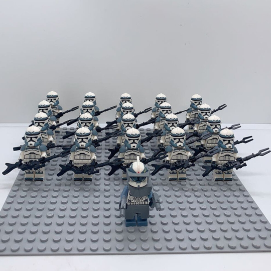 (Star War-Y) 21Pcs Star Wars Clone Troopers Roman Soldier & Commander Minifigures Kids Toy Fit Lego (Excludes base)