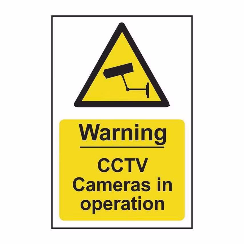 Spectrum Industrial Warning CCTV Cameras in Operation - PYC (200 x 300mm)