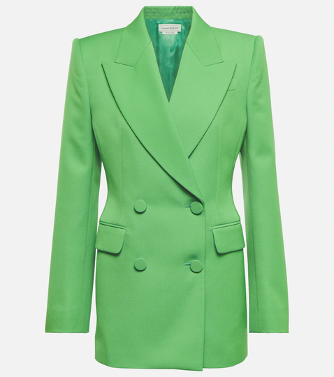 Double-breasted wool blazer