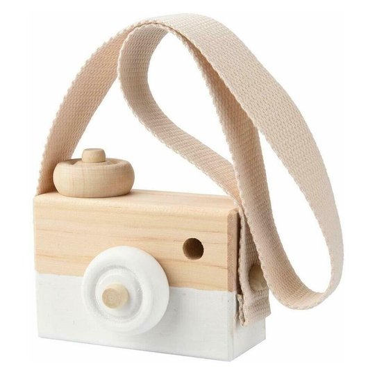 (White) Wood Camera Children Room Decor Nursery Toys