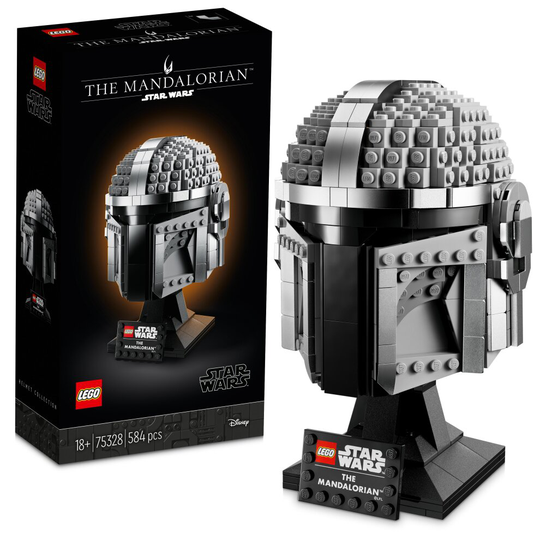 LEGO 75328 Star Wars The Mandalorian Helmet Buildable Model Kit, Display Collectible Decoration Set for Adults, Collection Gift Idea