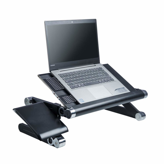 BACK Portable Laptop Stand Table Desk Tray, Foldable High Quality Alluminium &Zinc Alloy (Holds up to 50kg) Adjustable Tray Holder for...