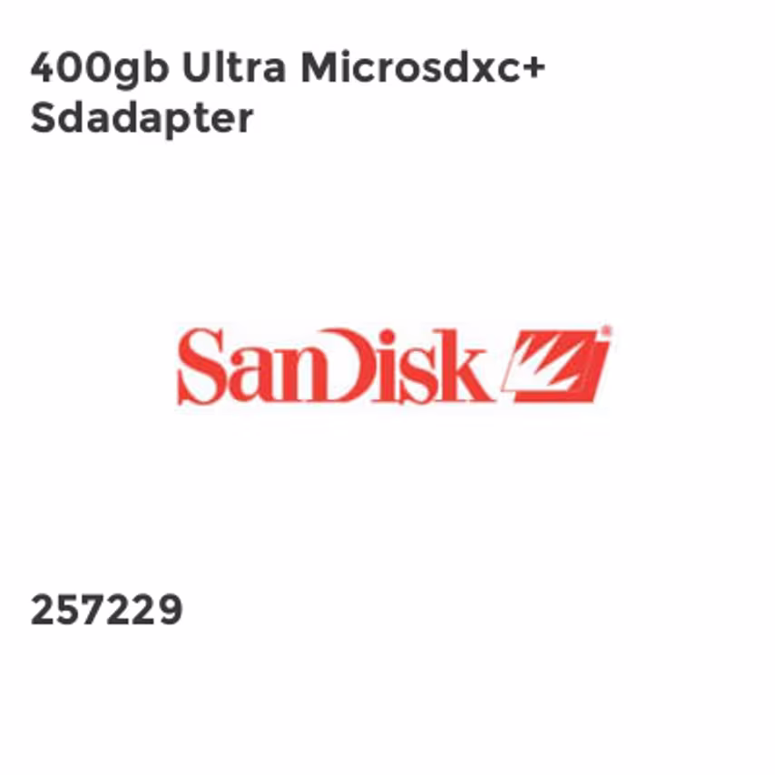 Sandisk 400gb Ultra Microsdxc+ Sdadapter