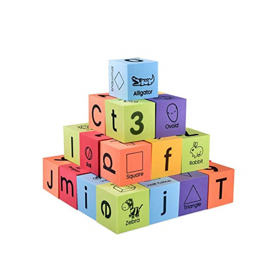 BOHS Foam Learning Blocks - Alphabets,Numbers,Shapes,Sight Words - Quiet,Safe and Float on Water Bathtub Toys,30pcs