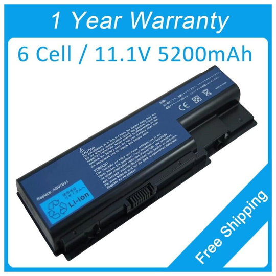 New 6 cell laptop battery for acer Aspire 5920 7540G 7720Z 7730Z 7736G