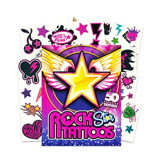 Savvi Rocker Rock Star Tattoos for Girls ~ 50 Temporary Tattoos