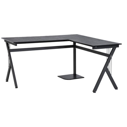 HOMCOM L-Shaped Corner Computer Desk Laptop Workstation PC Table Home