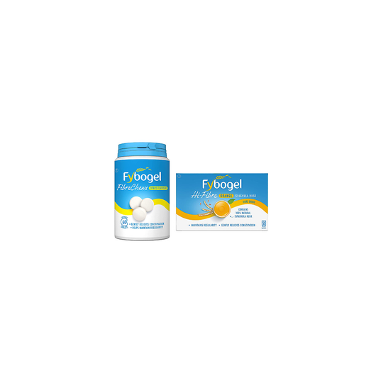 Fybogel Fibre Chews, Citrus, 60 Tablets + 30 Fybogel Sachets, Orange drink