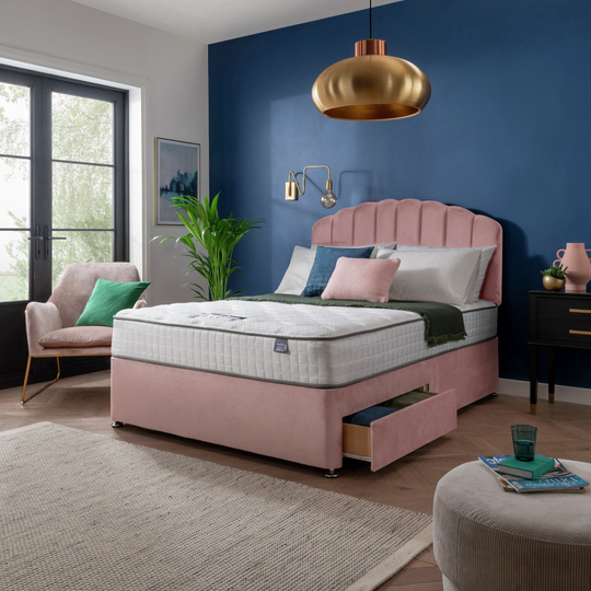 Silentnight Middleton 800Pkt Mem King 2 Drw Divan Bed - Pink