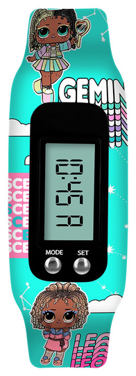 LOL Surprise Kids Digital Blue Silicone Strap Step Tracker