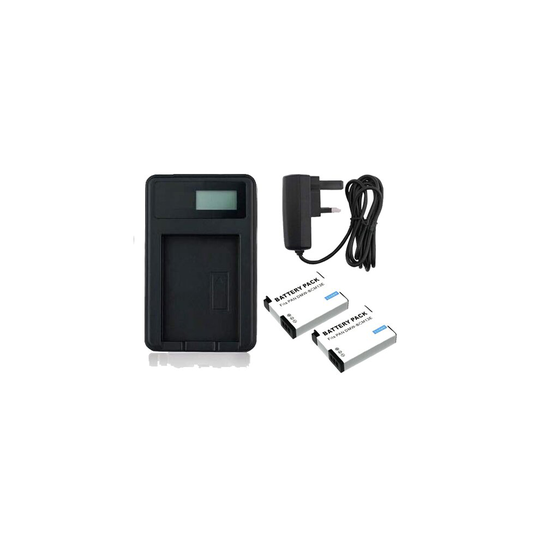 Mains Battery Charger and 2 Batteries For Panasonic DMC-TZ60 Camera