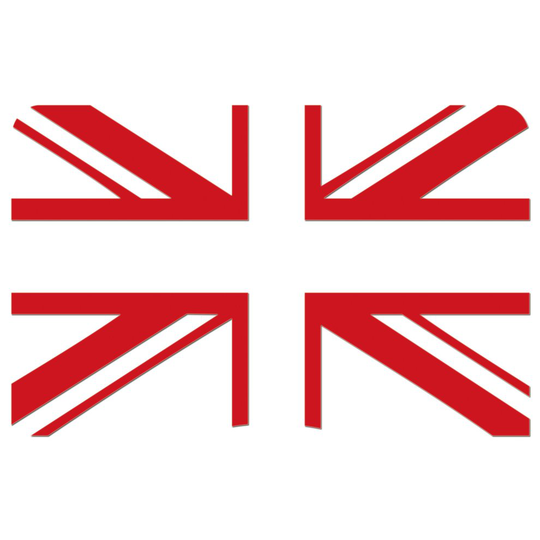 (Dark Red, 85mm) Union Jack Car Sticker Wall Window Laptop Phone Premium Grade Waterproof Vinyl