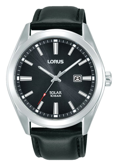 Lorus Men's Solar Black Strap Watch