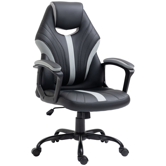 Vinsetto Gaming Chair Swivel Home Office Racing Gamer Desk Chair Black