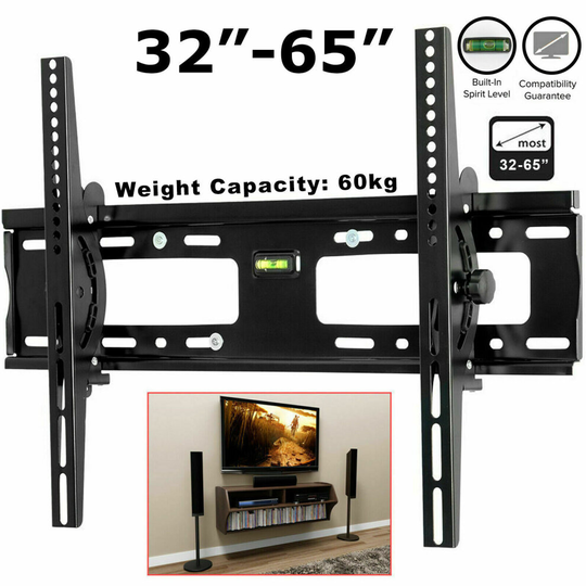 TV Wall Bracket Mount Tilt For 32 37 40 45 47 50 55 60 65 Inch 3D Plasma LCD LED