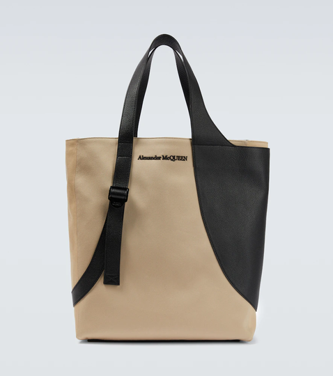 Medium Harness leather-trimmed tote