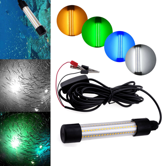 (Warm White) 12V-24V 1200LM LED Submersible Fishing Night Light