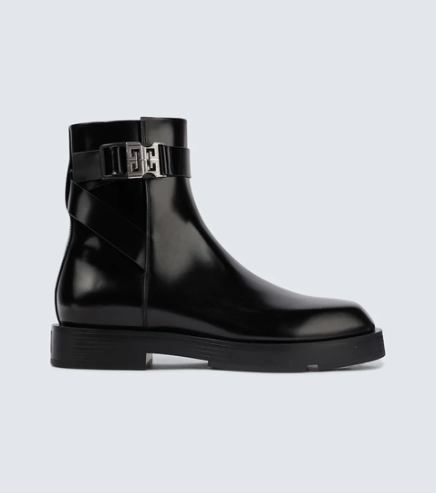 Leather boots with 4G buckle