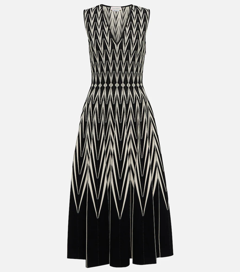 Jacquard midi dress