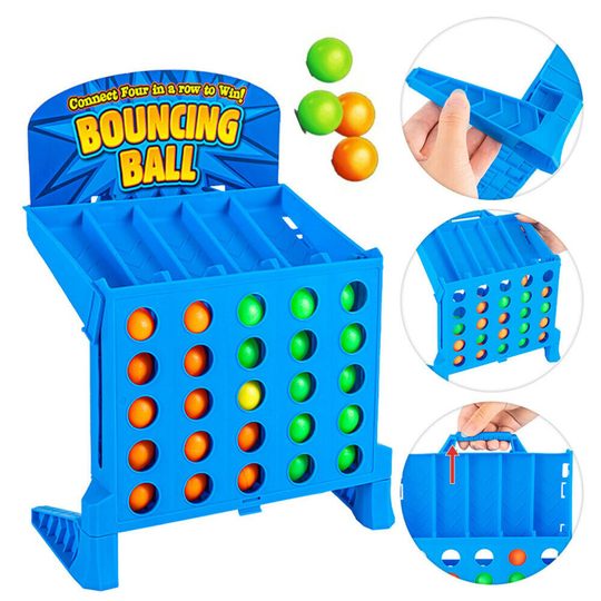 Classic Board Games, Connect 4 Shots Game Bounce and Link Ball Game