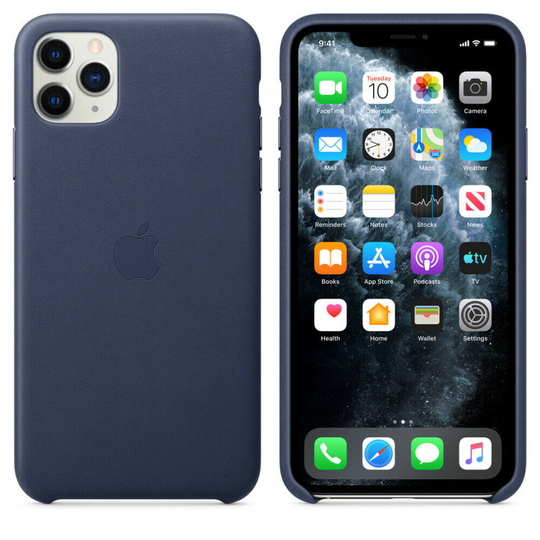Apple Leather Case for iPhone 11 Pro Max - Midnight Blue - MX0G2ZM/A