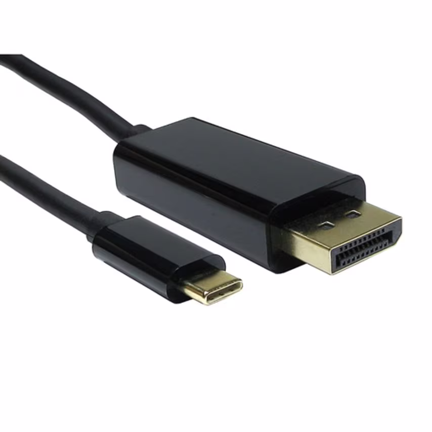 Cables Direct Cables 2M USB Type-C M DisplayPort M Black 4K