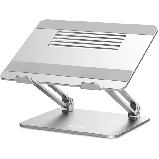 BoYata Laptop Stand, Multi-Angle Laptop Riser with Heat-Vent, Adjustable Notebook Stand Compatible for Laptop (11-17 inches) including MacBook Pro/Air