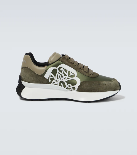 Sprint suede-trimmed sneakers