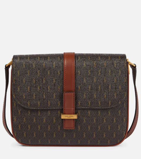 Monogramme Small leather and canvas crossbody bag
