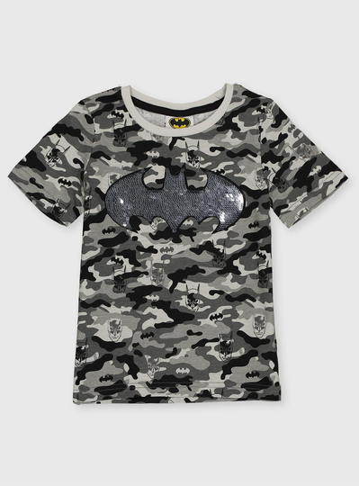 DC Comics Batman Camouflage Sequin T-Shirt - 5-6 years
