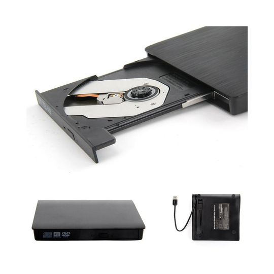 New External USB 2.0 Slim CD RW DVD ROM CD Rewriter DVD Drive For All Laptop, PC