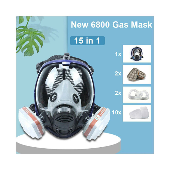 6800 Spray Painting Mask 15in1 Full Face Chemical Gas Vapor Respirator