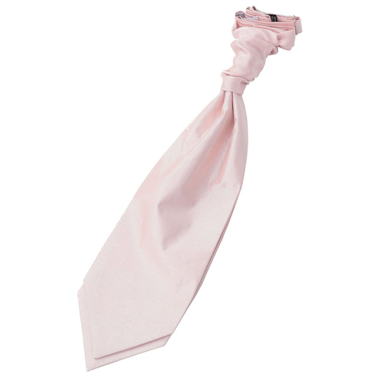 Blush Pink Shantung Pre-Tied Wedding Cravat