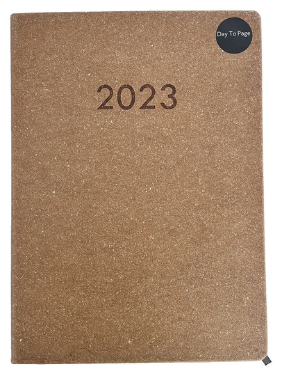 Habitat Large Day To Page Tan Recycled Leather Diary