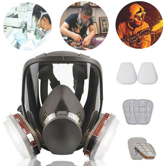 Full Face Gas Mask, Chemical Vapor Paint Spray Respirator, 95% Filter